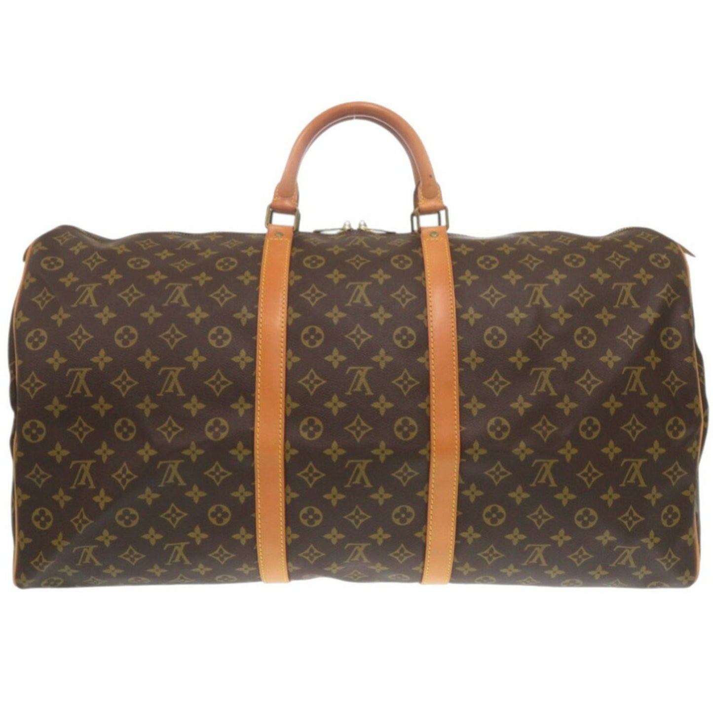 Louis Vuitton Keepall 60, Brown, Canvas, travel