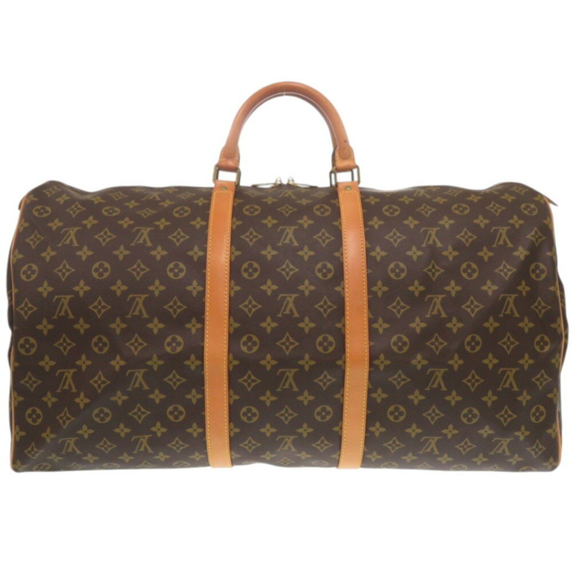 Louis Vuitton Keepall 60, Brown, Canvas, travel
