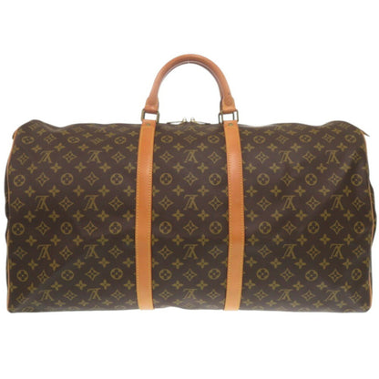 Louis Vuitton Keepall 60, Brown, Canvas, travel