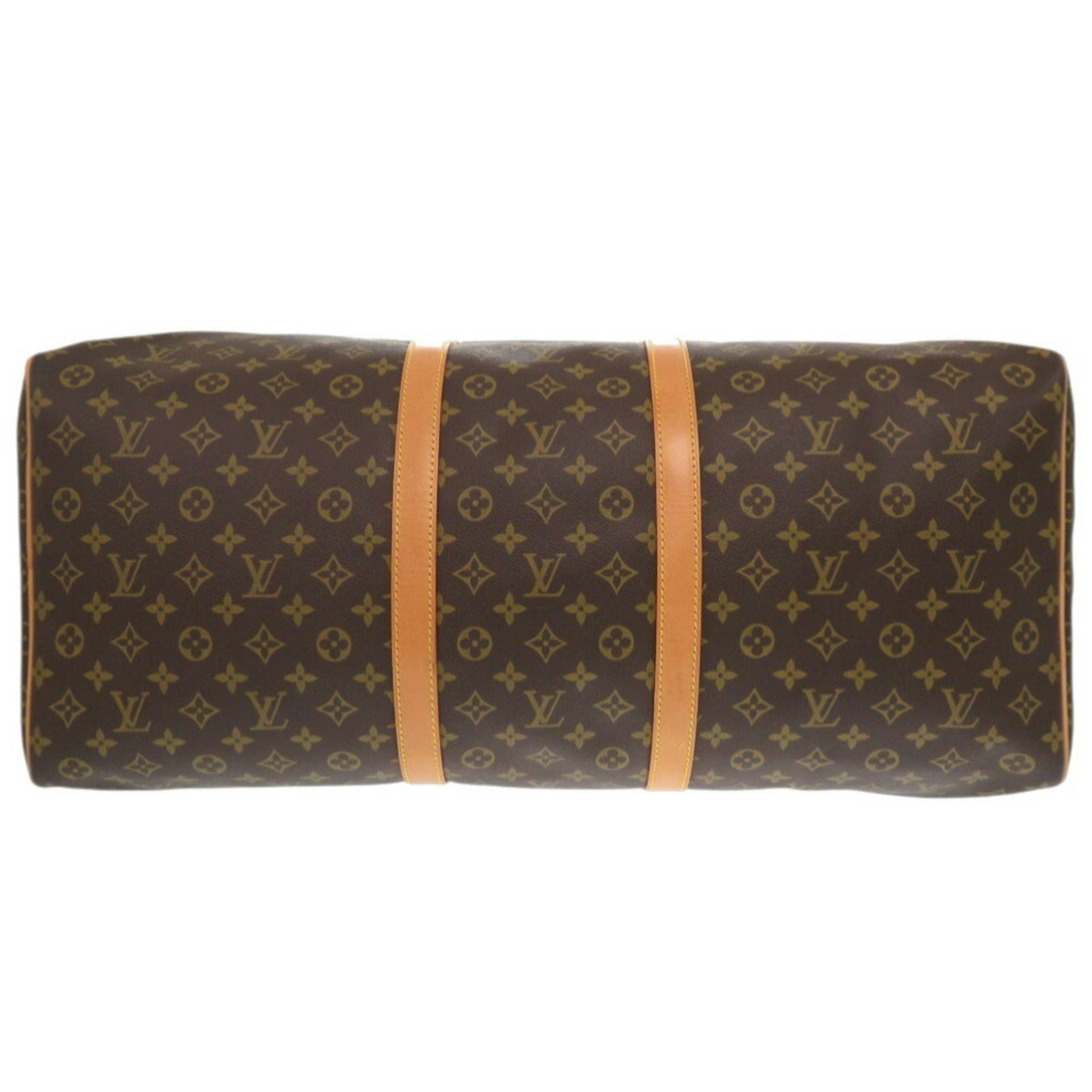 Louis Vuitton Keepall 60, Brown, Canvas, travel