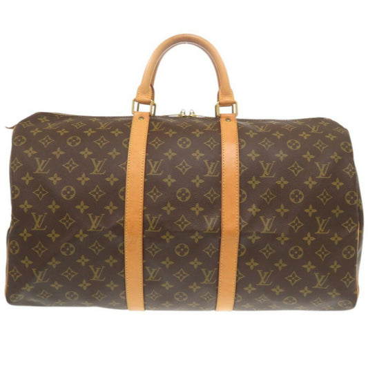 Louis Vuitton Keepall 50, Brown, Canvas, travel