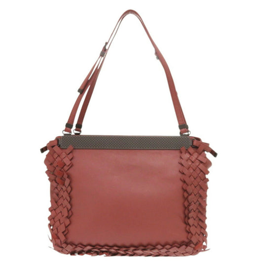 Bottega Veneta Intrecciato, Burgundy, Leather, shoulder