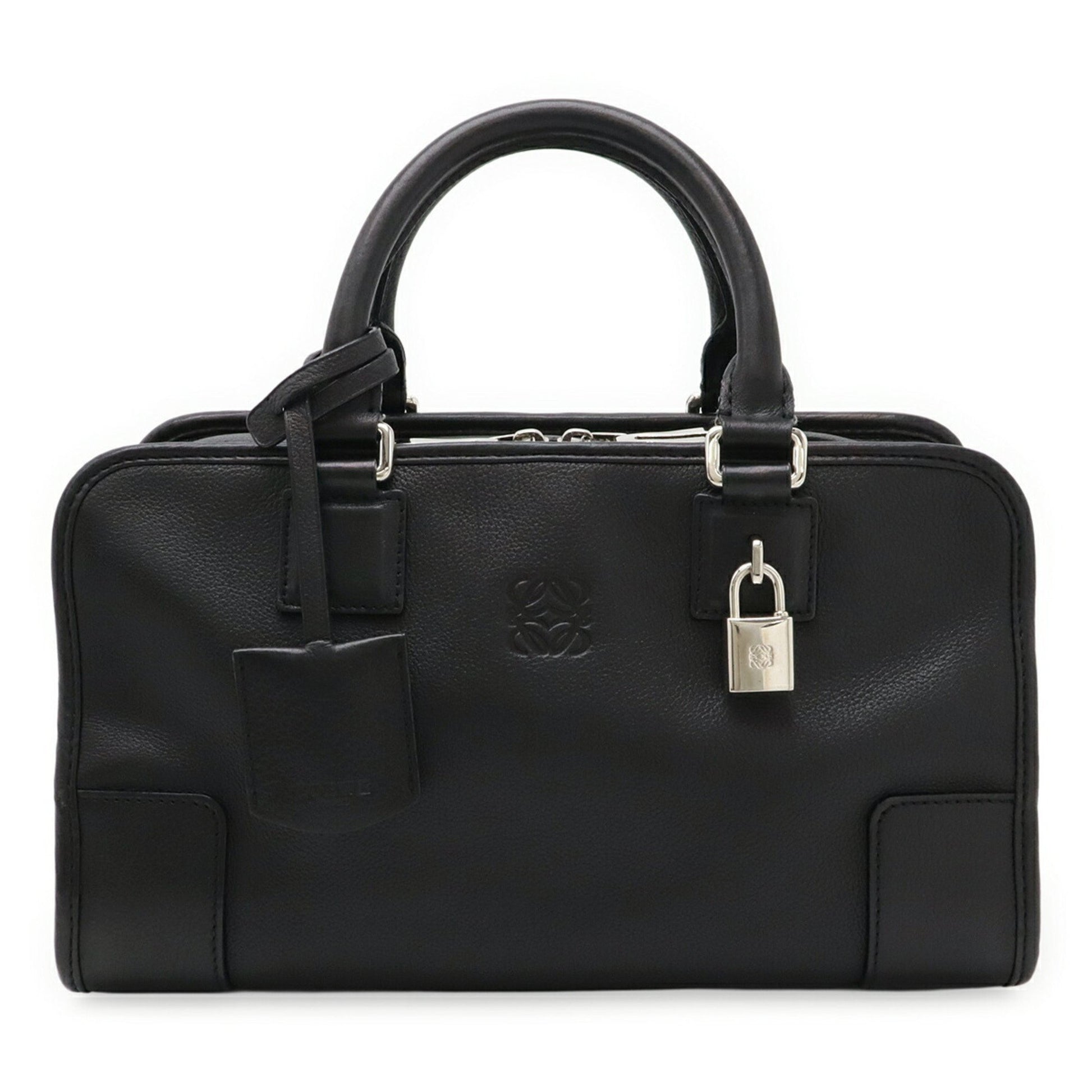 Loewe Amazona, Black, Leather, handbag