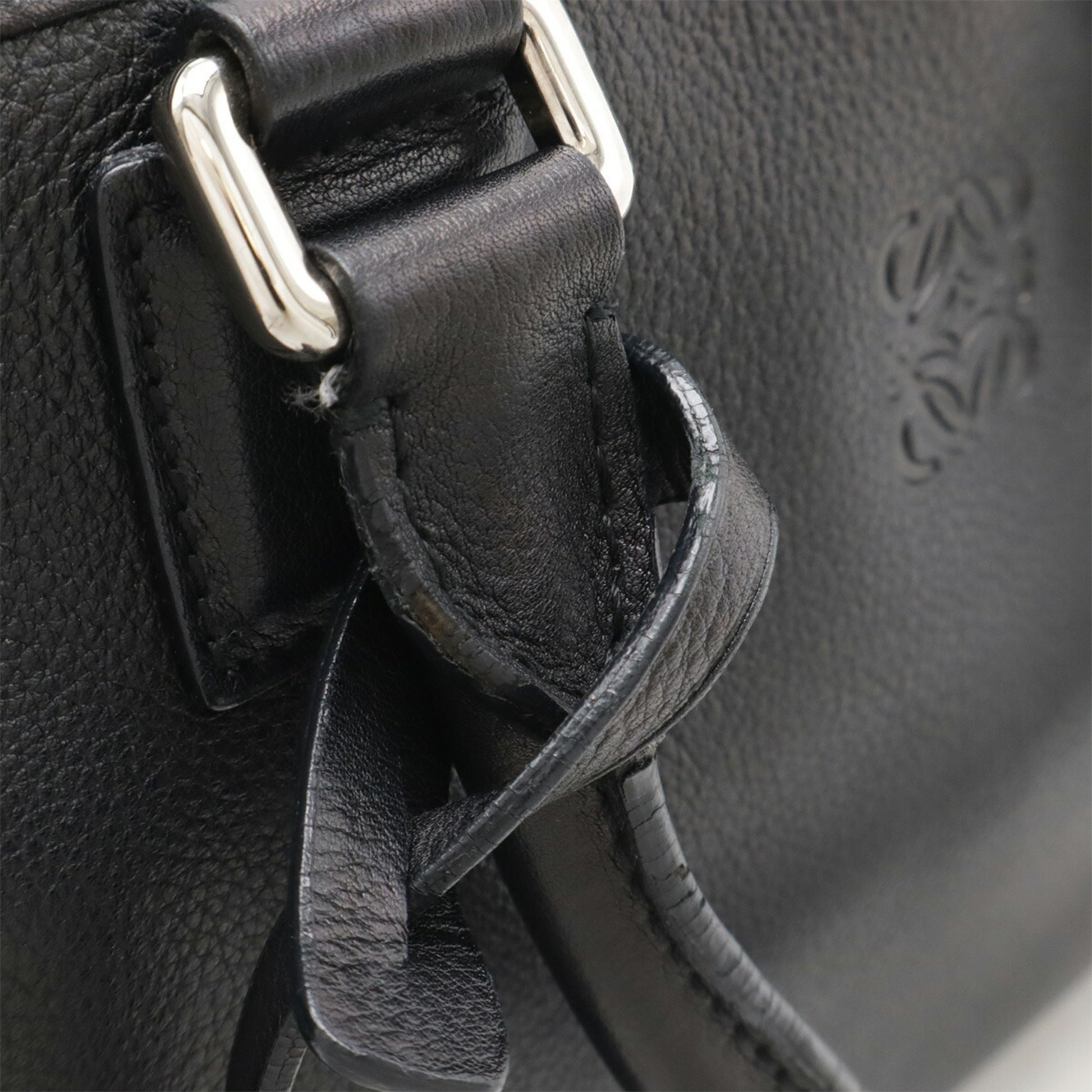 Loewe Amazona, Black, Leather, handbag