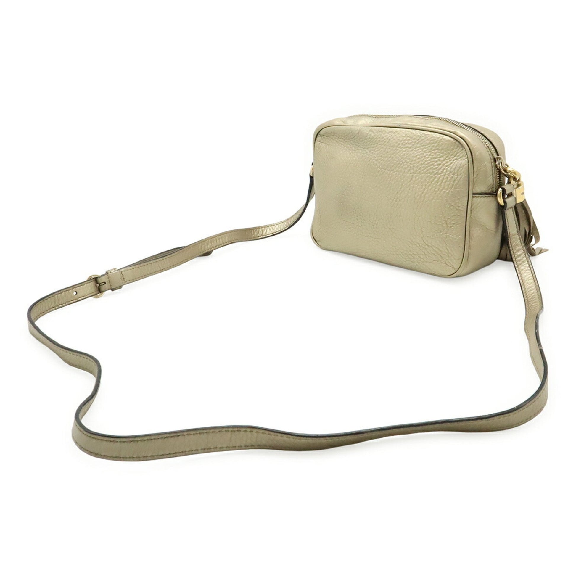 Gucci Soho, Gold, Leather, shoulder