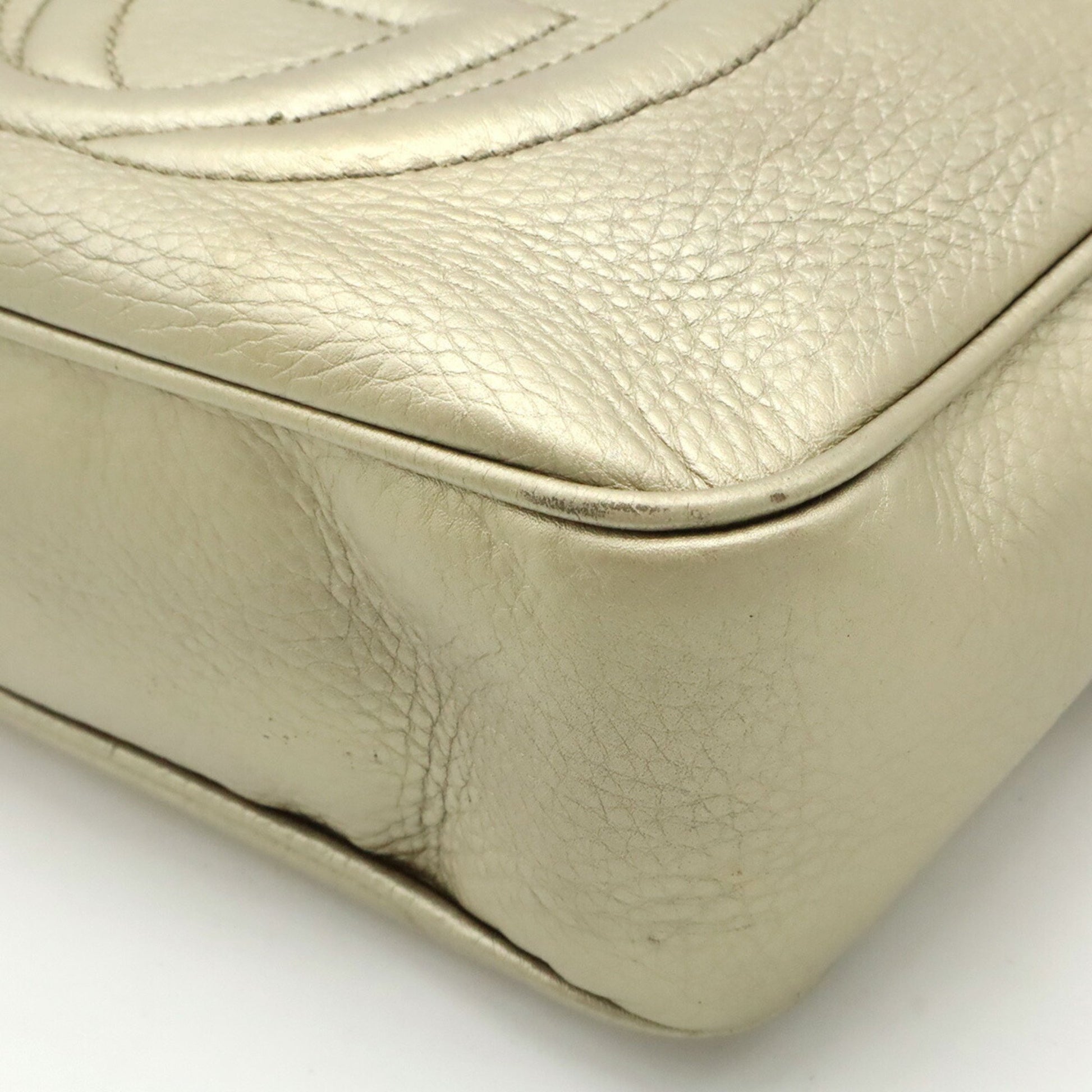 Gucci Soho, Gold, Leather, shoulder