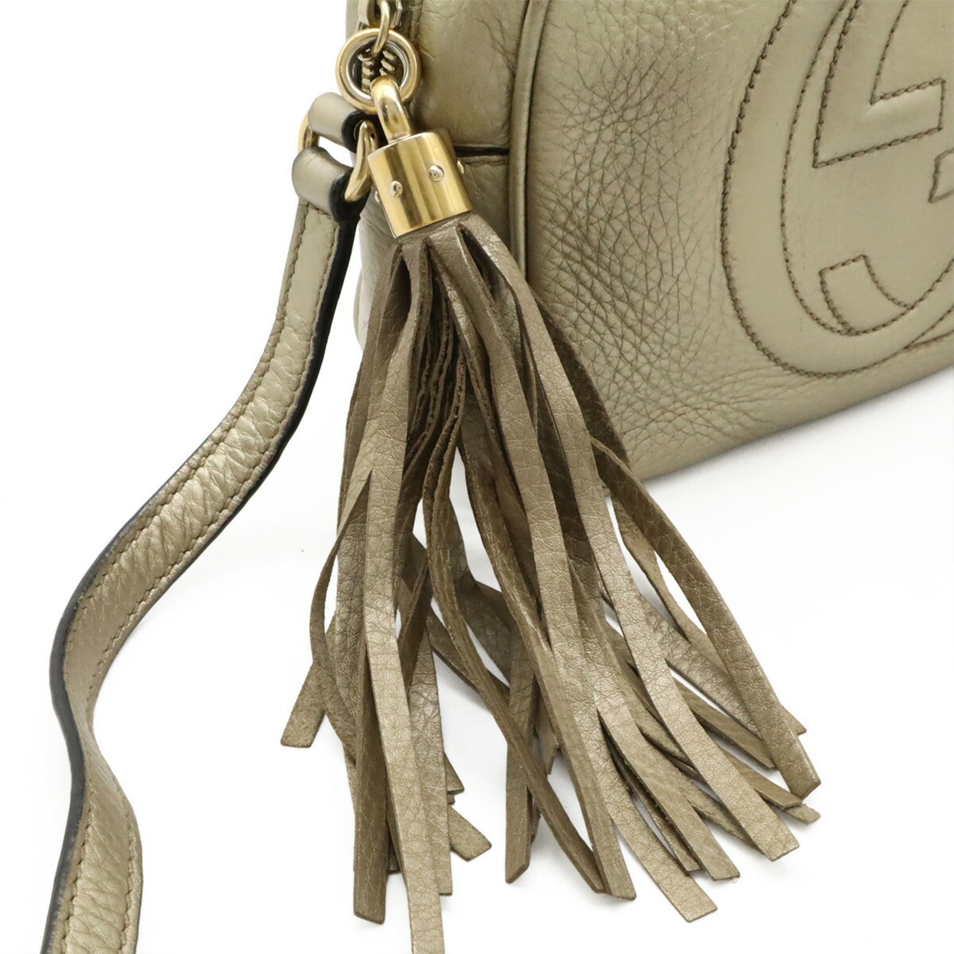 Gucci Soho, Gold, Leather, shoulder