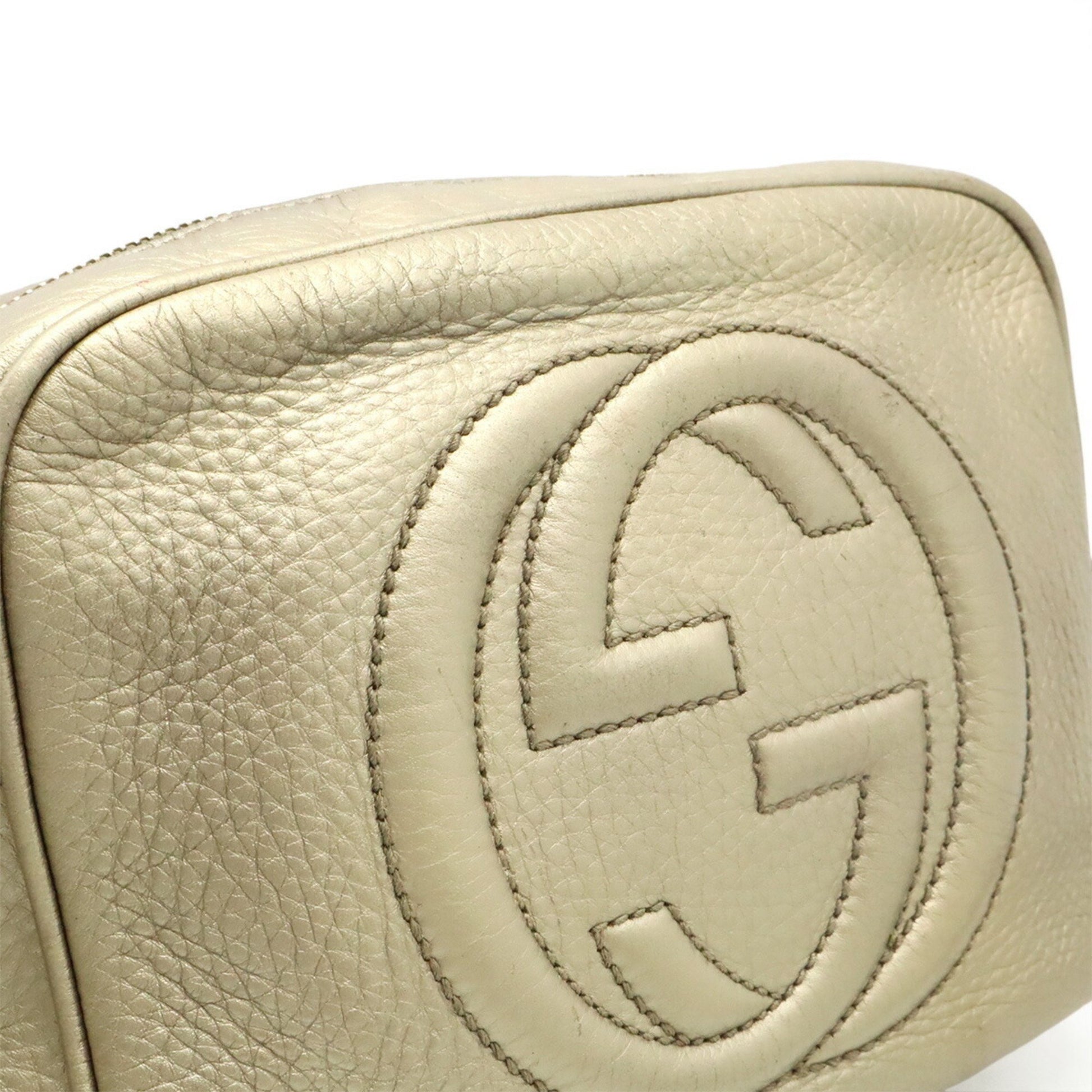 Gucci Soho, Gold, Leather, shoulder