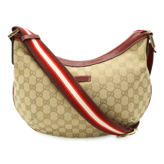 Gucci GG canvas, Beige, "CANVAS, LEATHER", shoulder