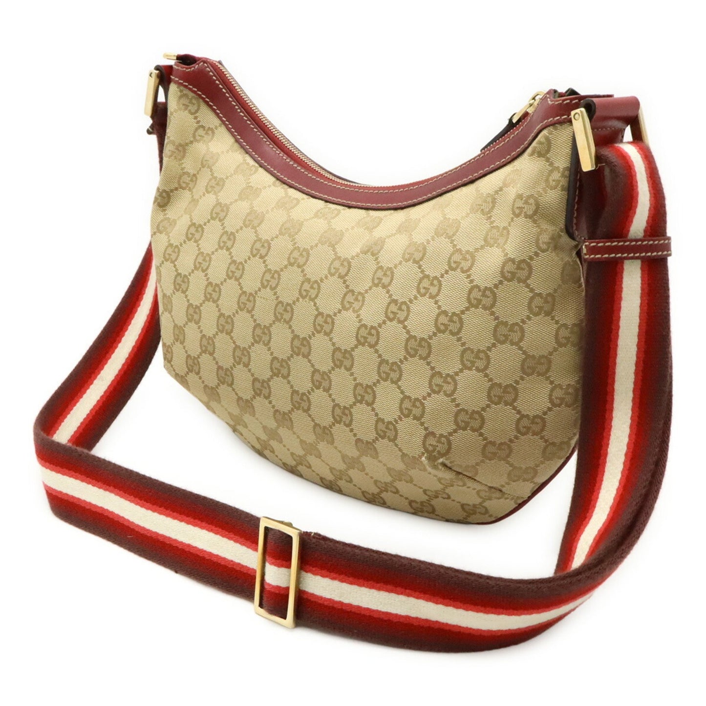 Gucci GG canvas, Beige, "CANVAS, LEATHER", shoulder