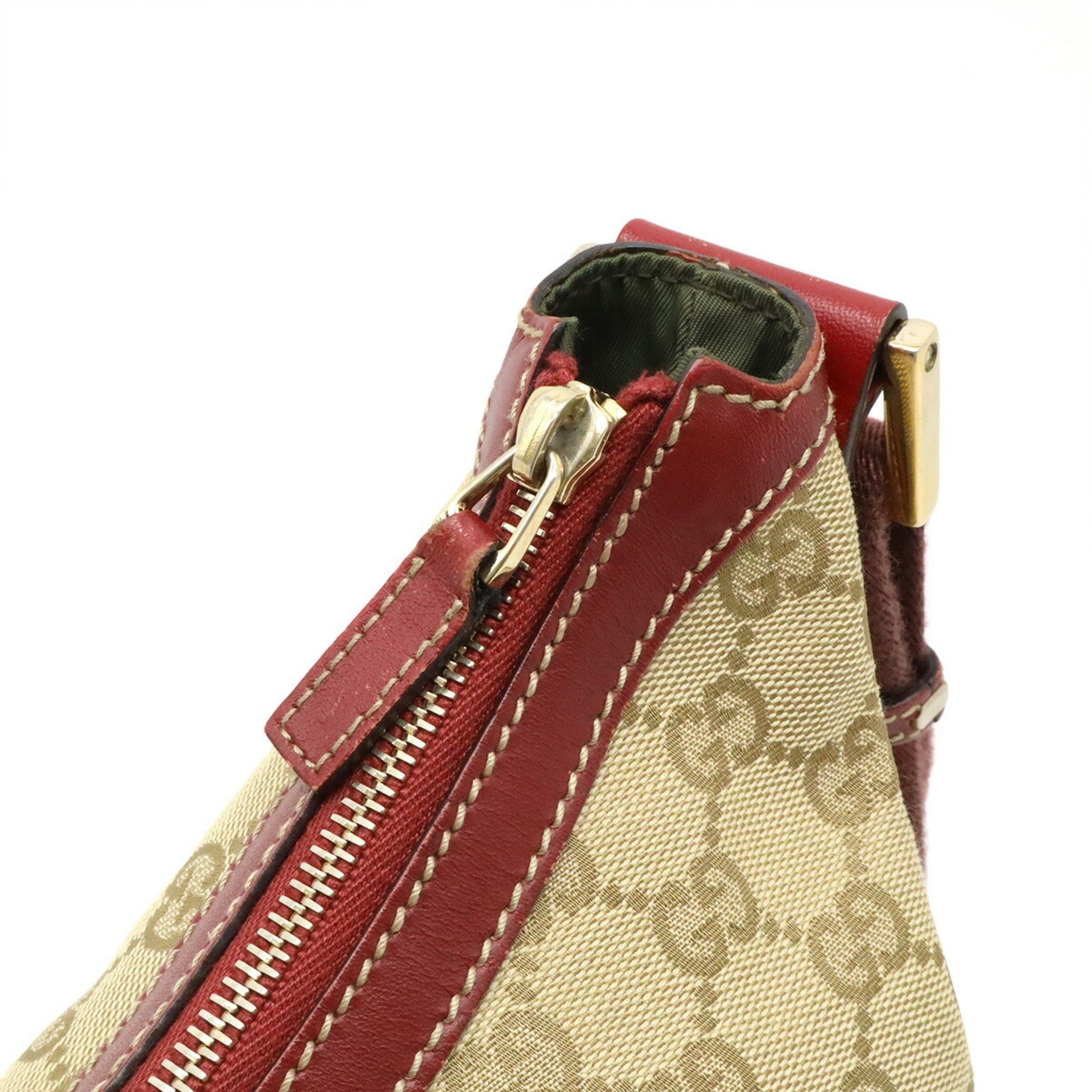 Gucci GG canvas, Beige, "CANVAS, LEATHER", shoulder