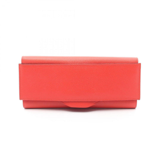 Hermès Passant, Red, Leather, wallet