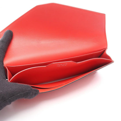 Hermès Passant, Red, Leather, wallet