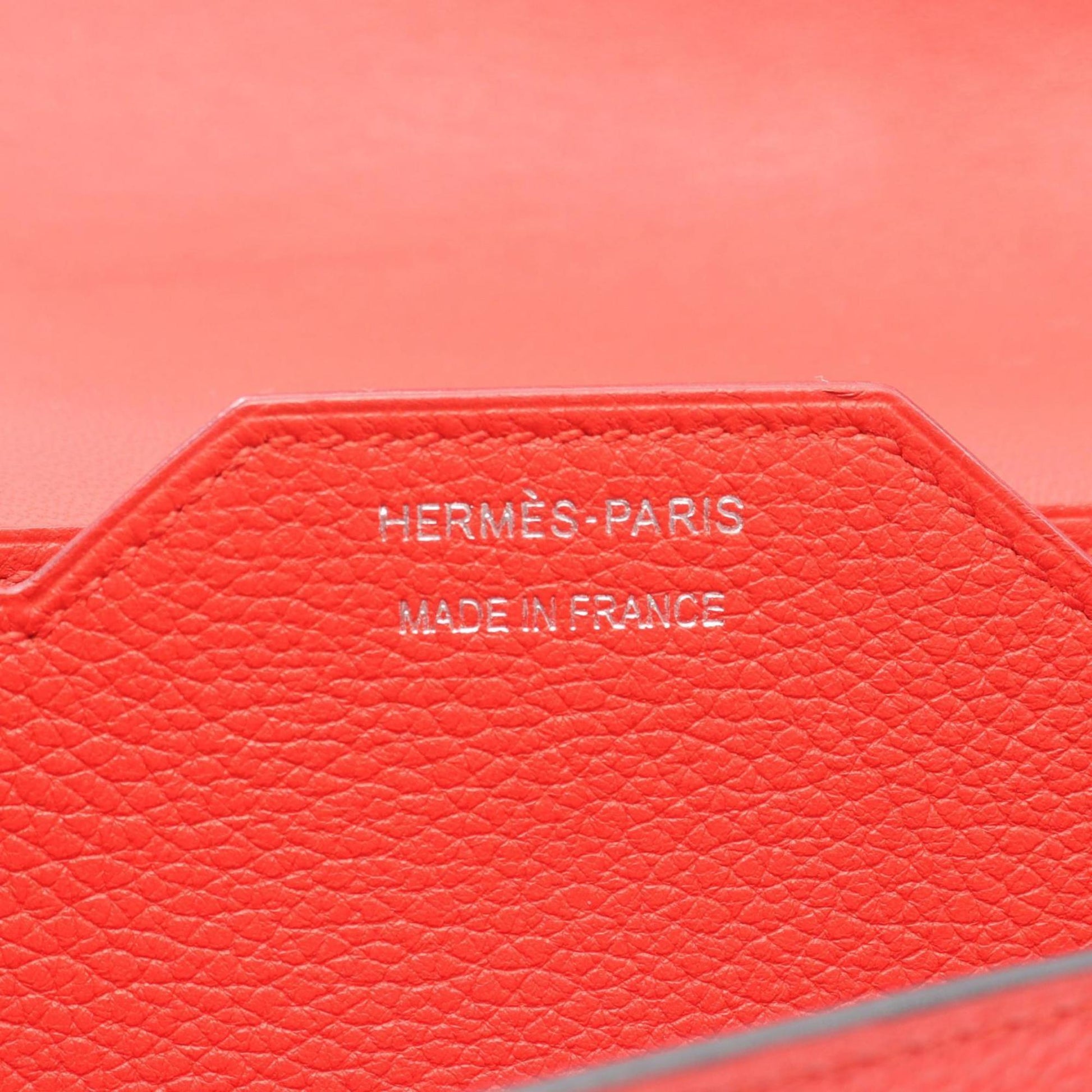 Hermès Passant, Red, Leather, wallet