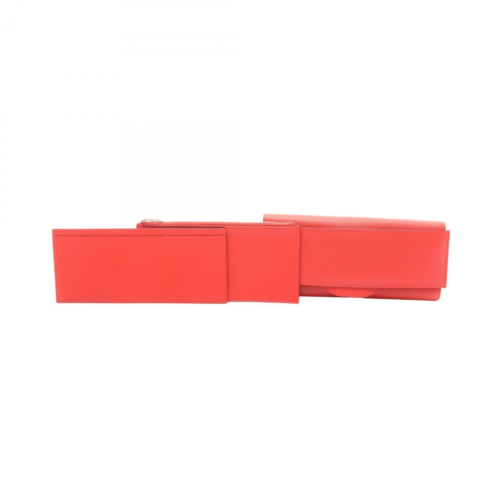 Hermès Passant, Red, Leather, wallet