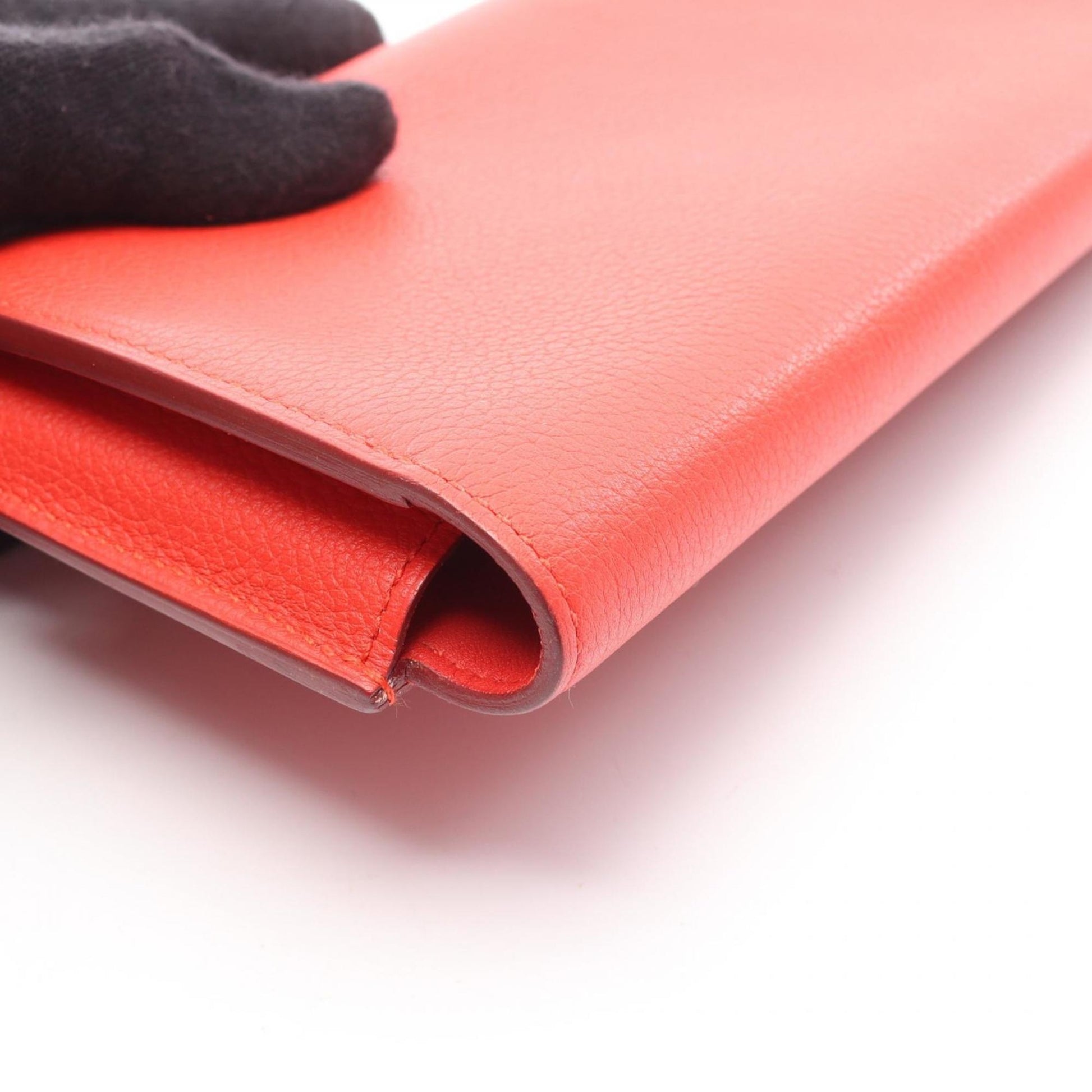 Hermès Passant, Red, Leather, wallet