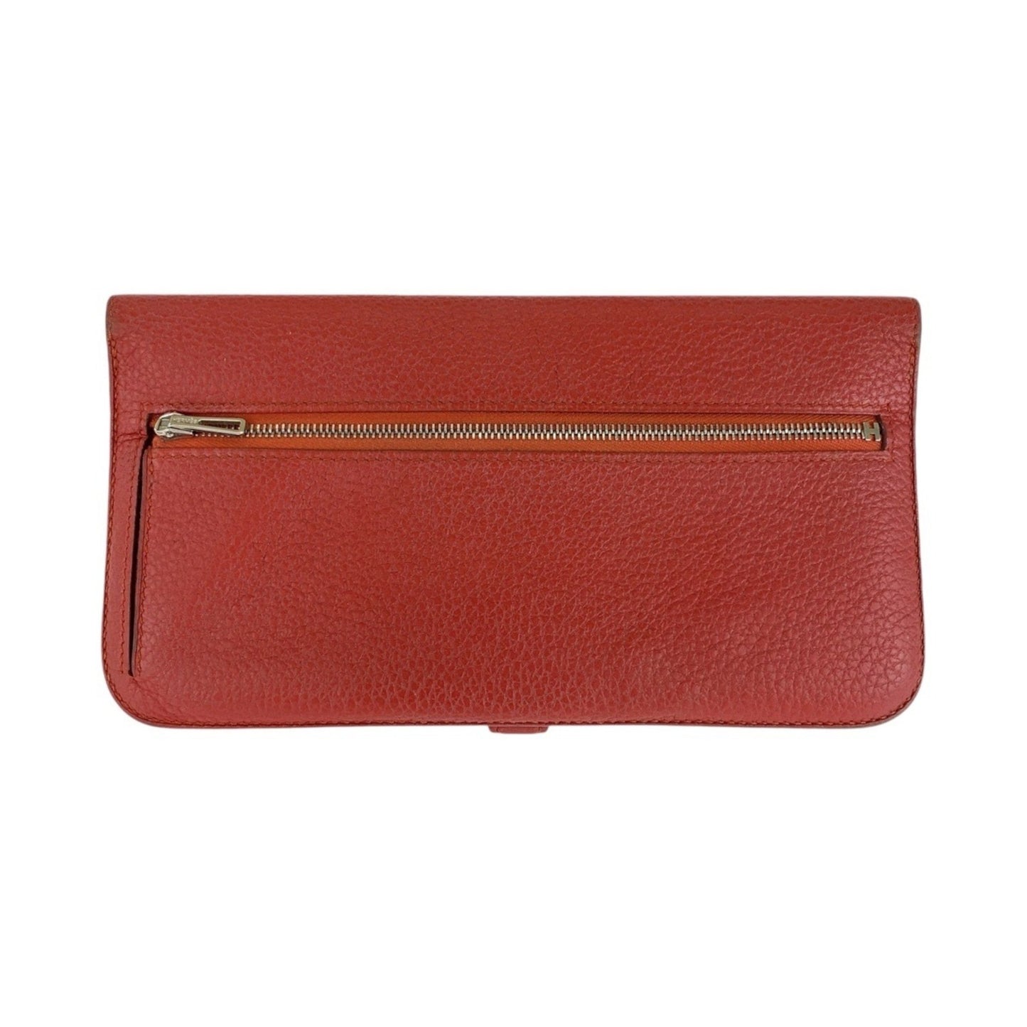 Hermès Dogon, Red, Leather, wallet