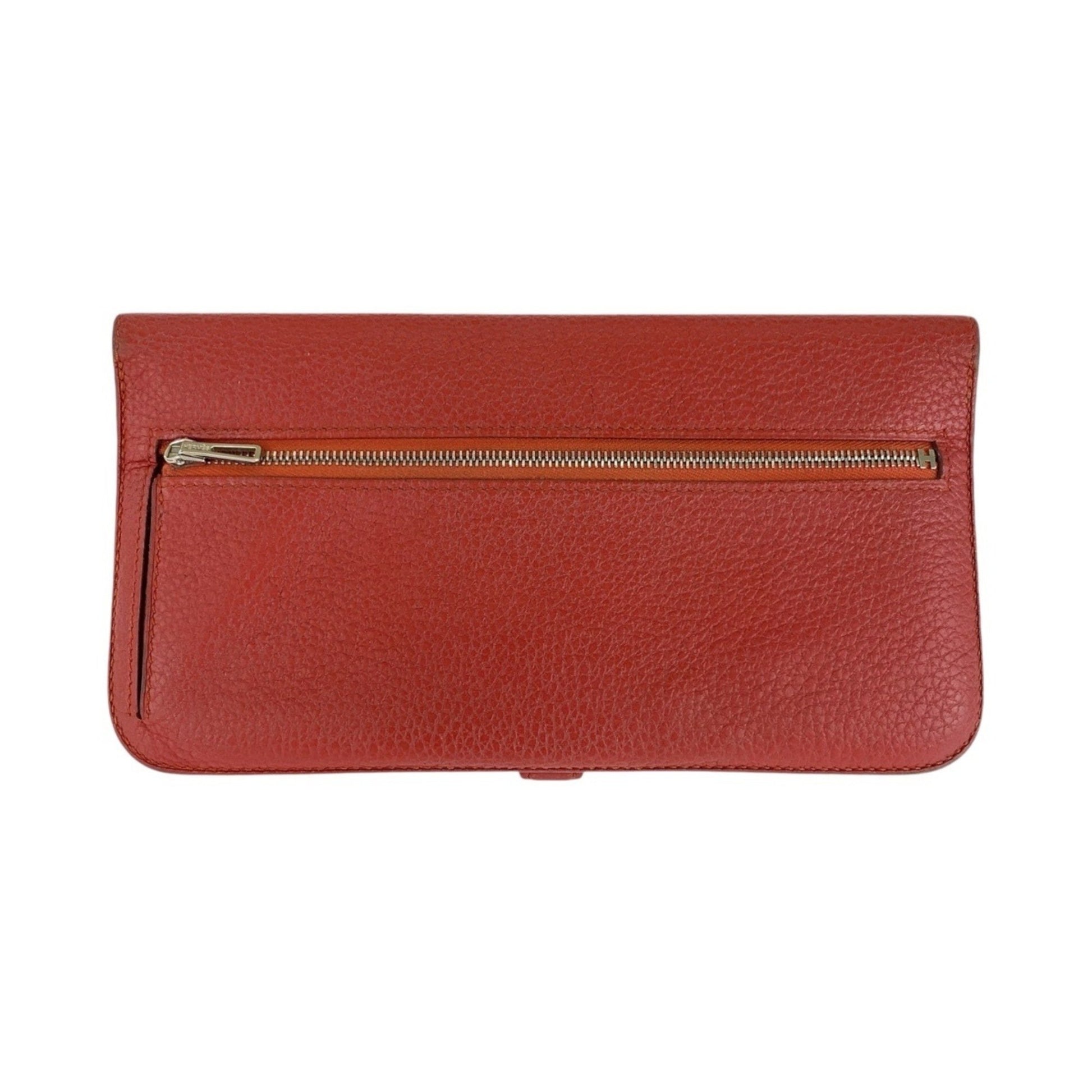 Hermès Dogon, Red, Leather, wallet