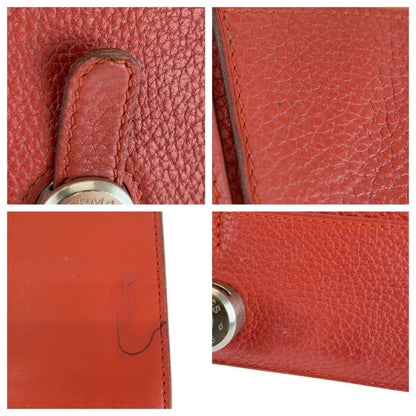 Hermès Dogon, Red, Leather, wallet