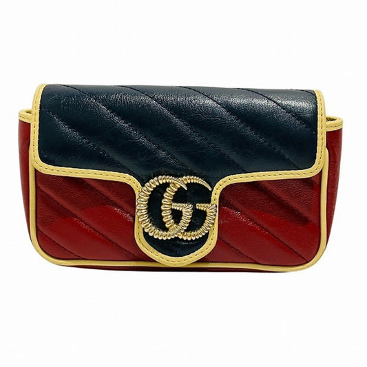 Gucci Marmont, Red, Leather, shoulder