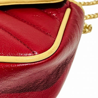 Gucci Marmont, Red, Leather, shoulder