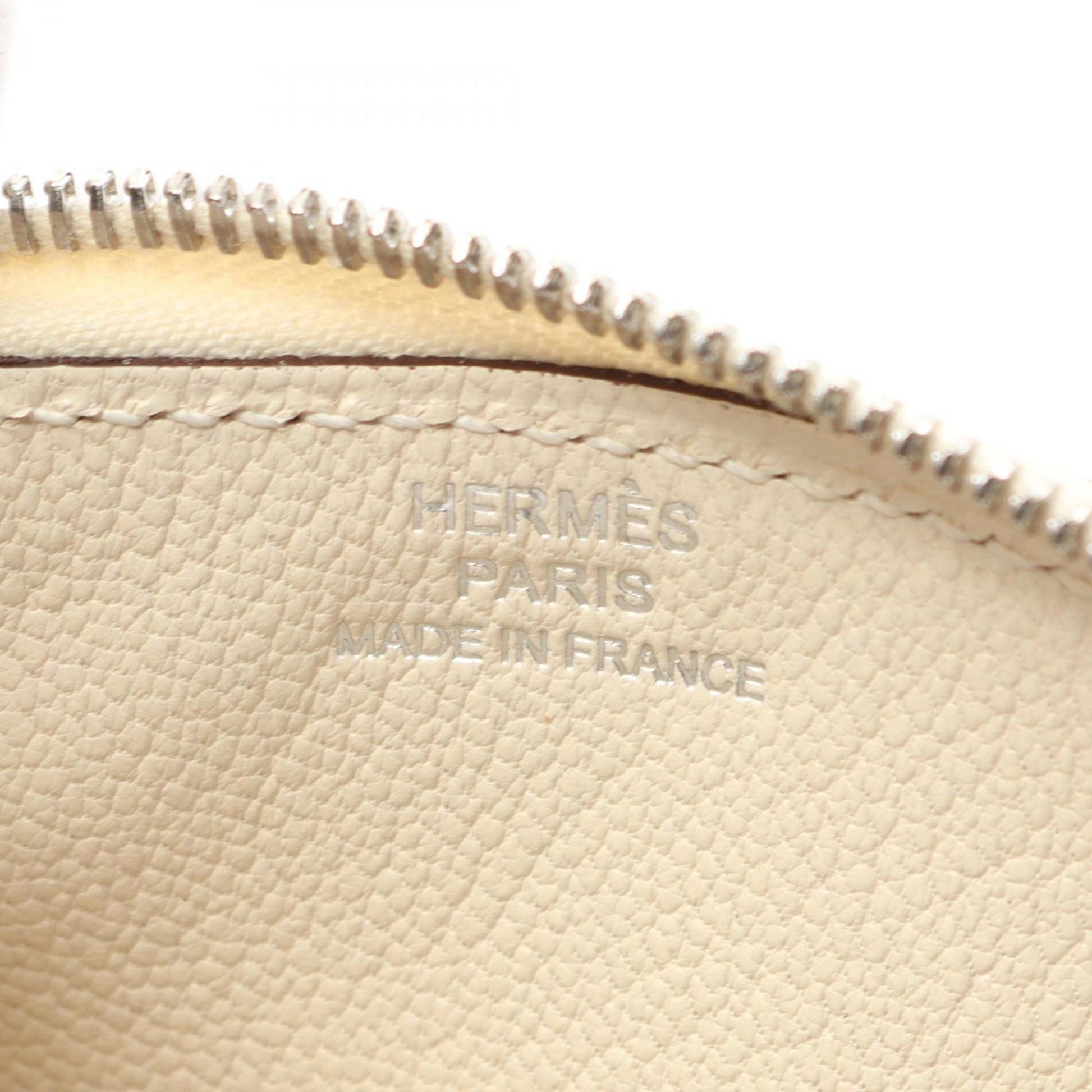 Hermès Paddock, White, Leather, wallet