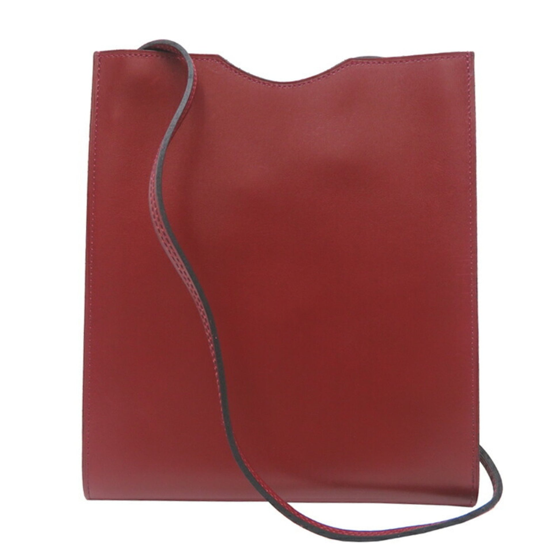 Hermès Onimetou, Burgundy, Leather, shoulder