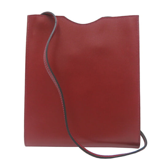 Hermès Onimetou, Burgundy, Leather, shoulder