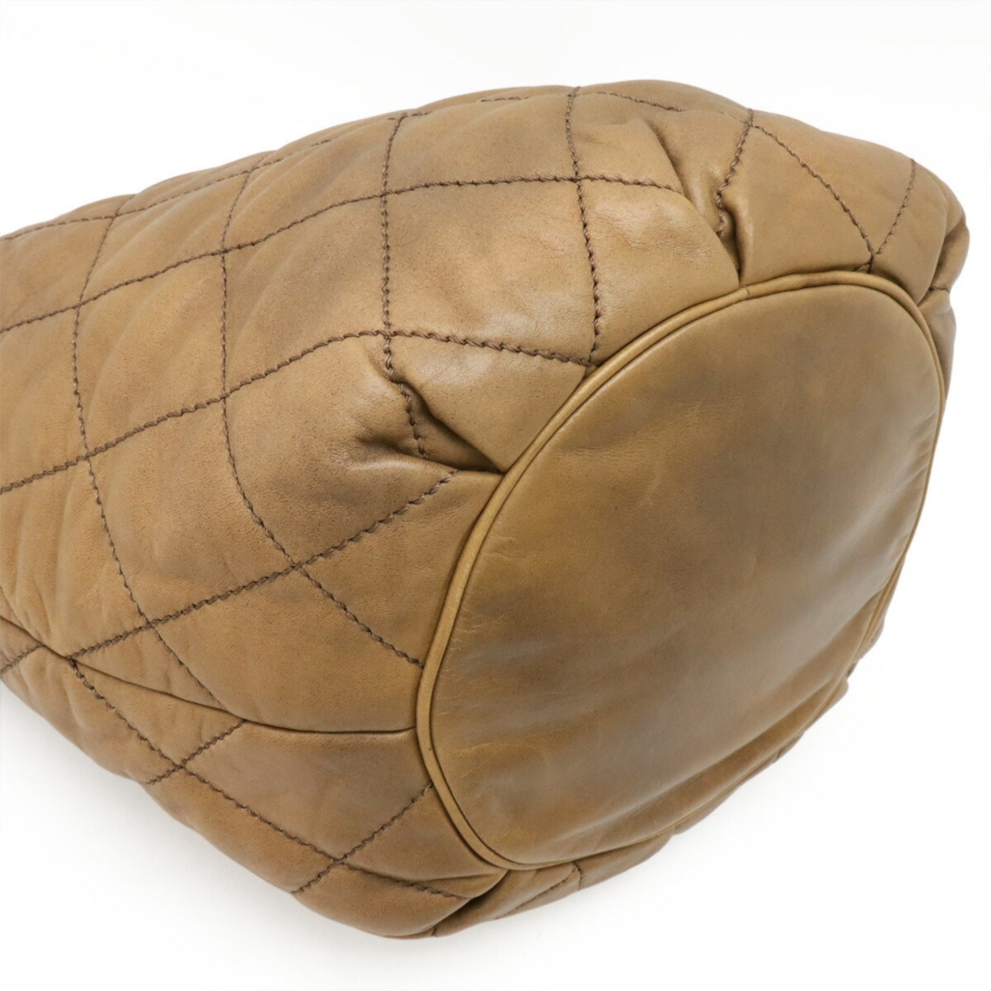 Chanel Wild stitch, Beige, Leather, shoulder