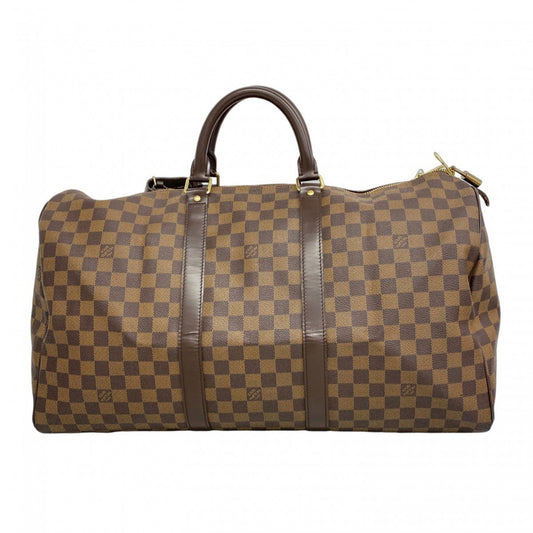 Louis Vuitton Keepall 50, Brown, Canvas, travel