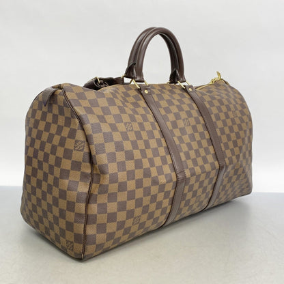 Louis Vuitton Keepall 50, Brown, Canvas, travel