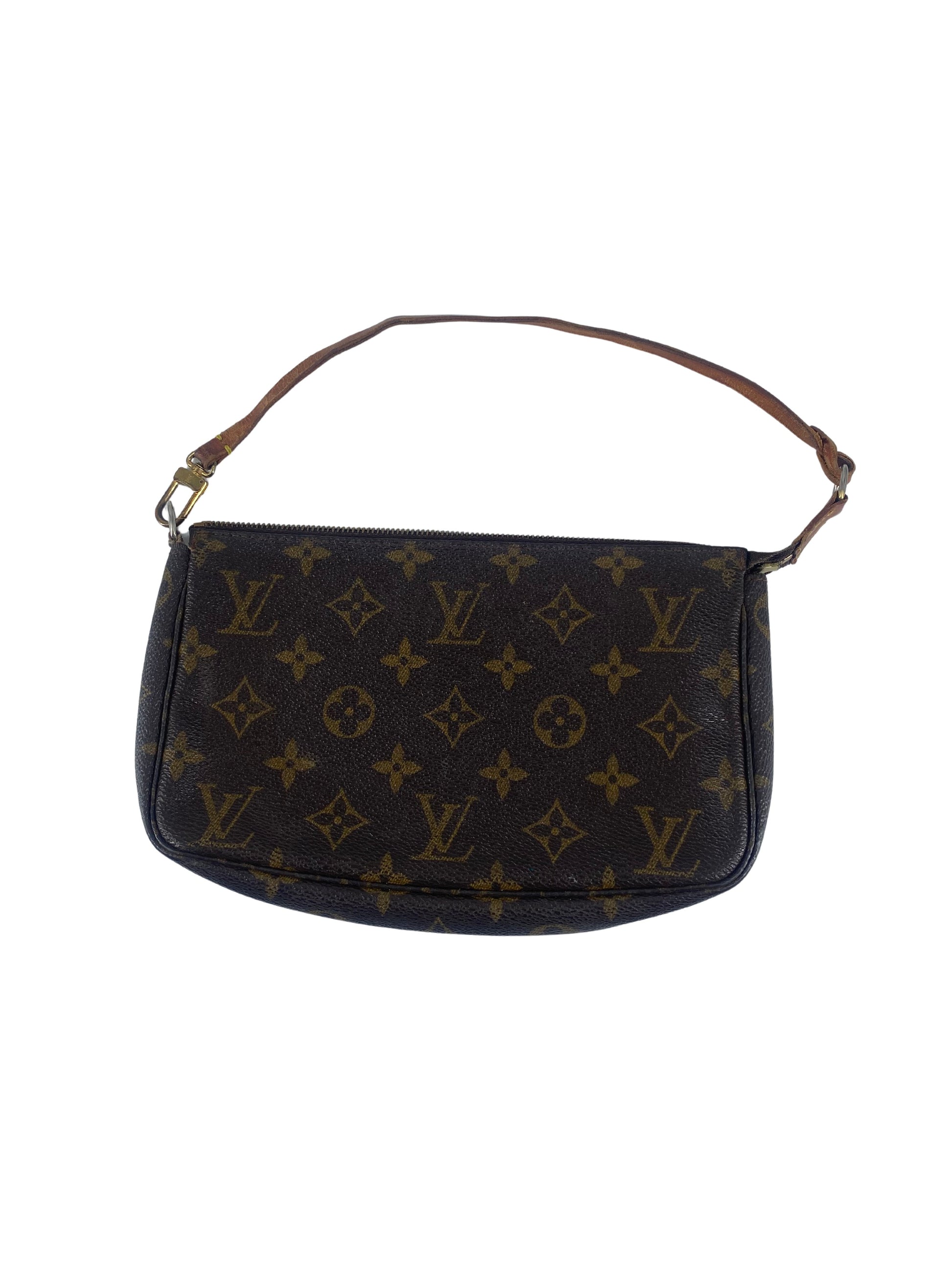 Louis Vuitton Pochette Accessoires Monogram Canvas, BROWN, CANVAS, Clutche & pouche