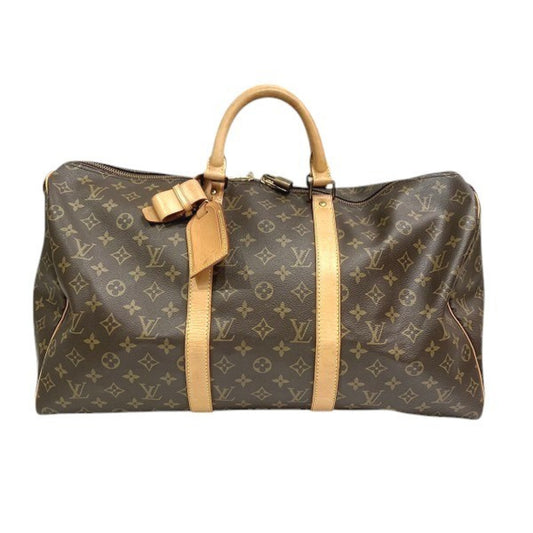 Louis Vuitton Keepall 50, Brown, Canvas, travel