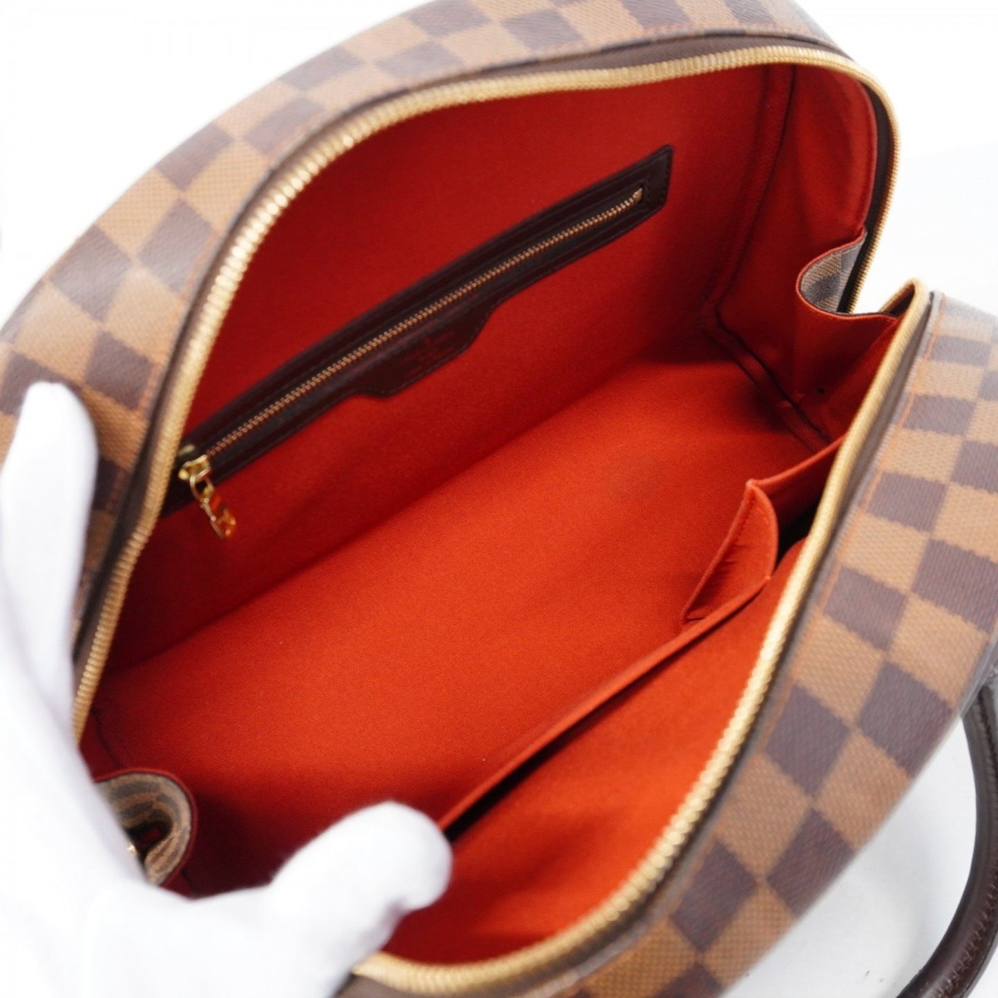 Louis Vuitton Nolita, Brown, Canvas, handbag