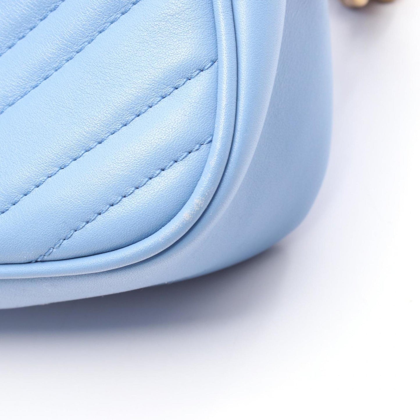 Gucci GG Marmont, Blue, Leather, shoulder