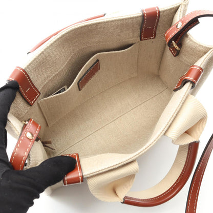 Chloé Woody, Beige, Canvas, handbag