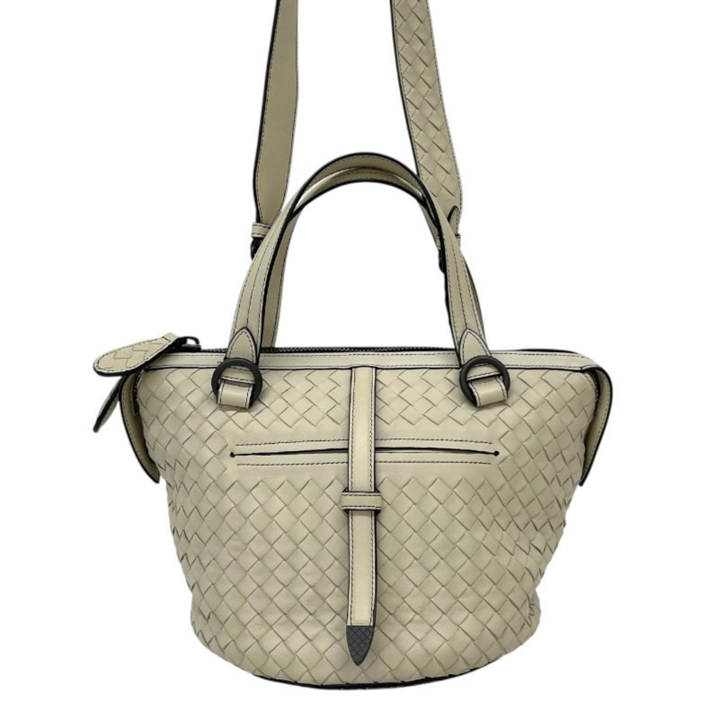 Bottega Veneta Tambouras, White, Leather, handbag