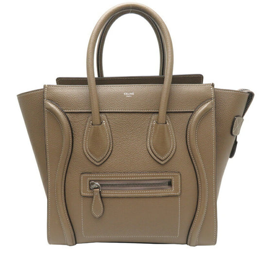 Céline Luggage, Grey, Leather, handbag