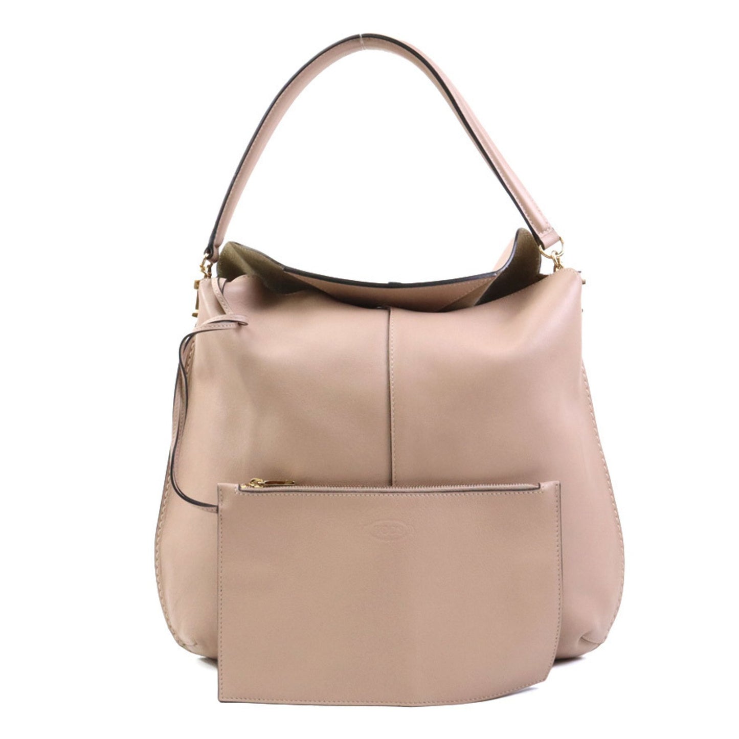 TOD'S, Pink, Leather, handbag