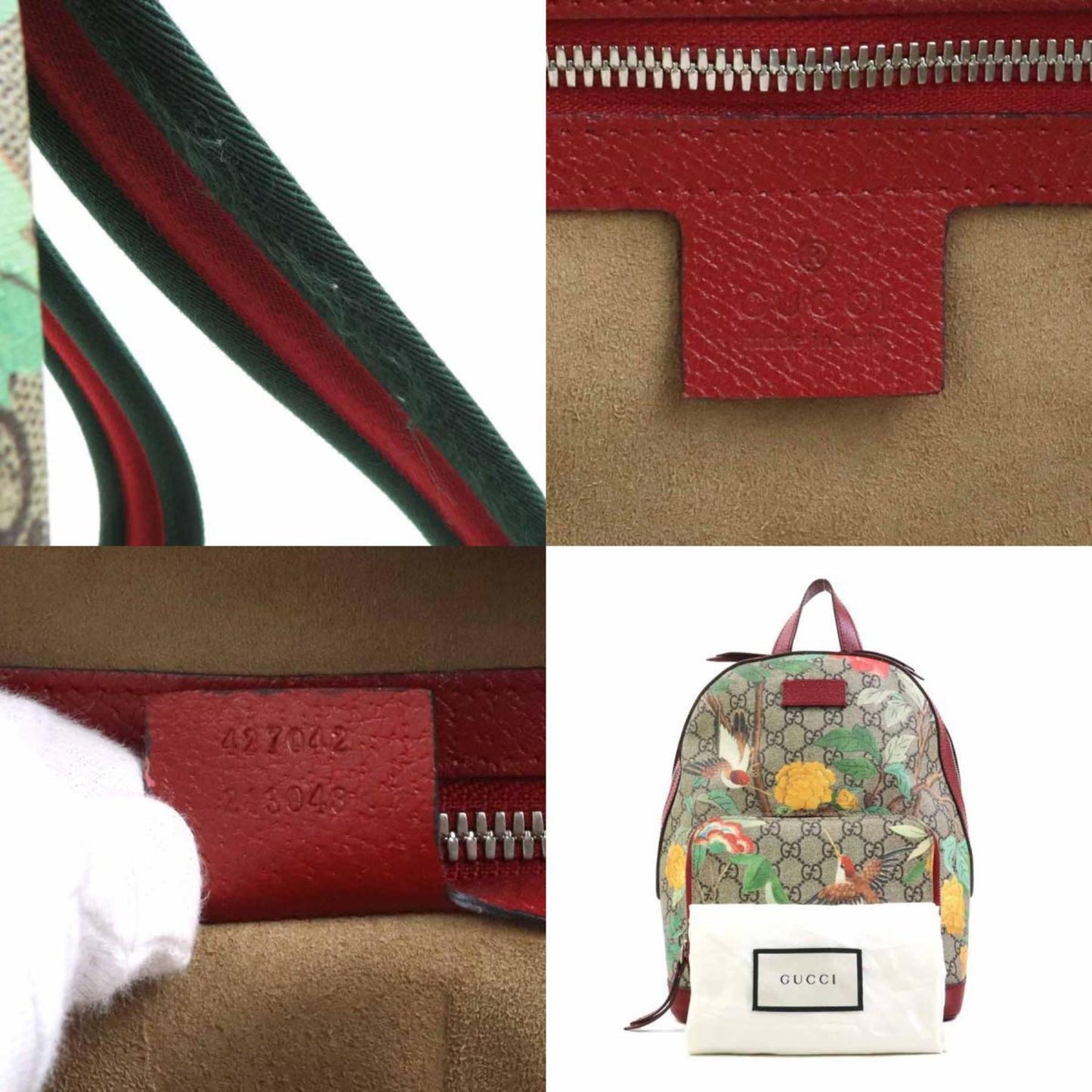 Gucci GG canvas, Beige, "CANVAS, LEATHER", backpack