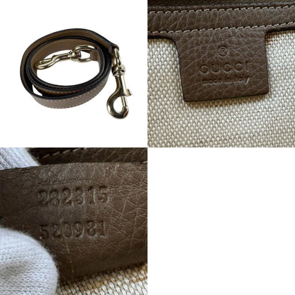 Gucci Bamboo, White, "CANVAS, LEATHER", handbag
