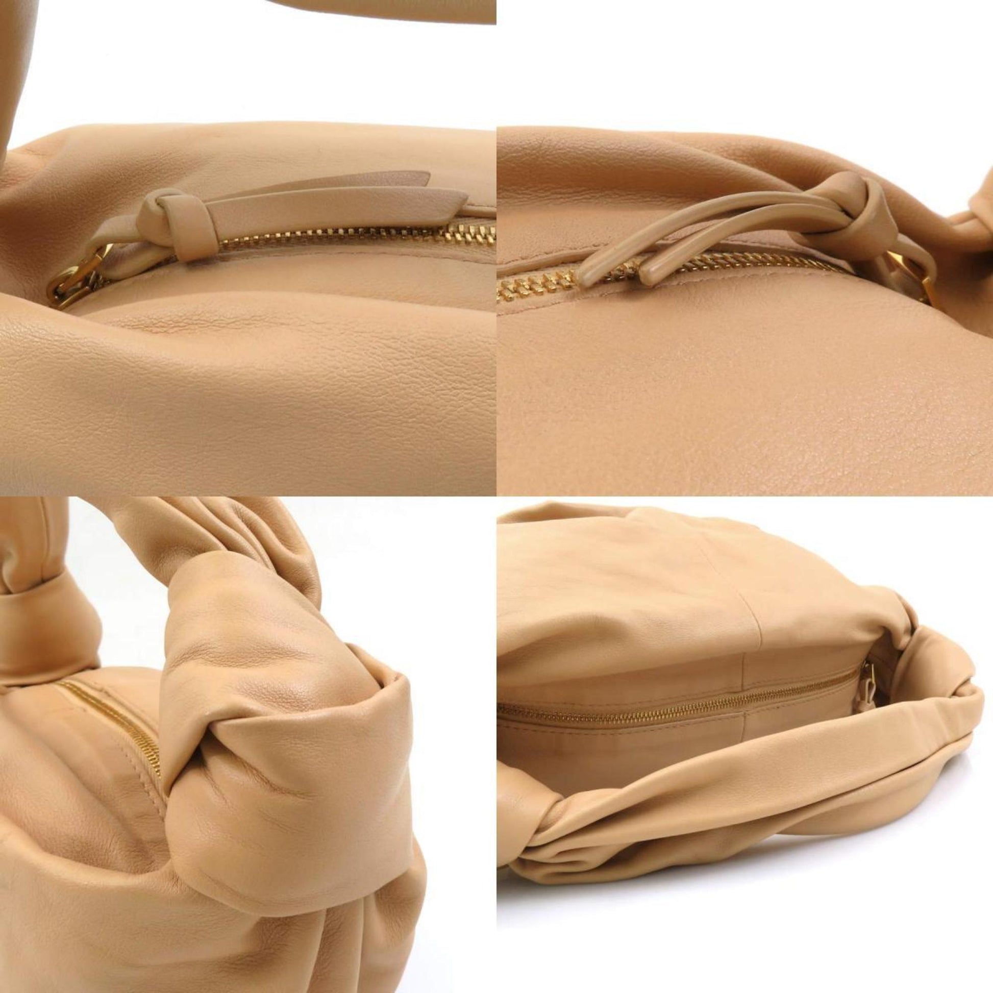 Bottega Veneta Double knot, Beige, Leather, handbag