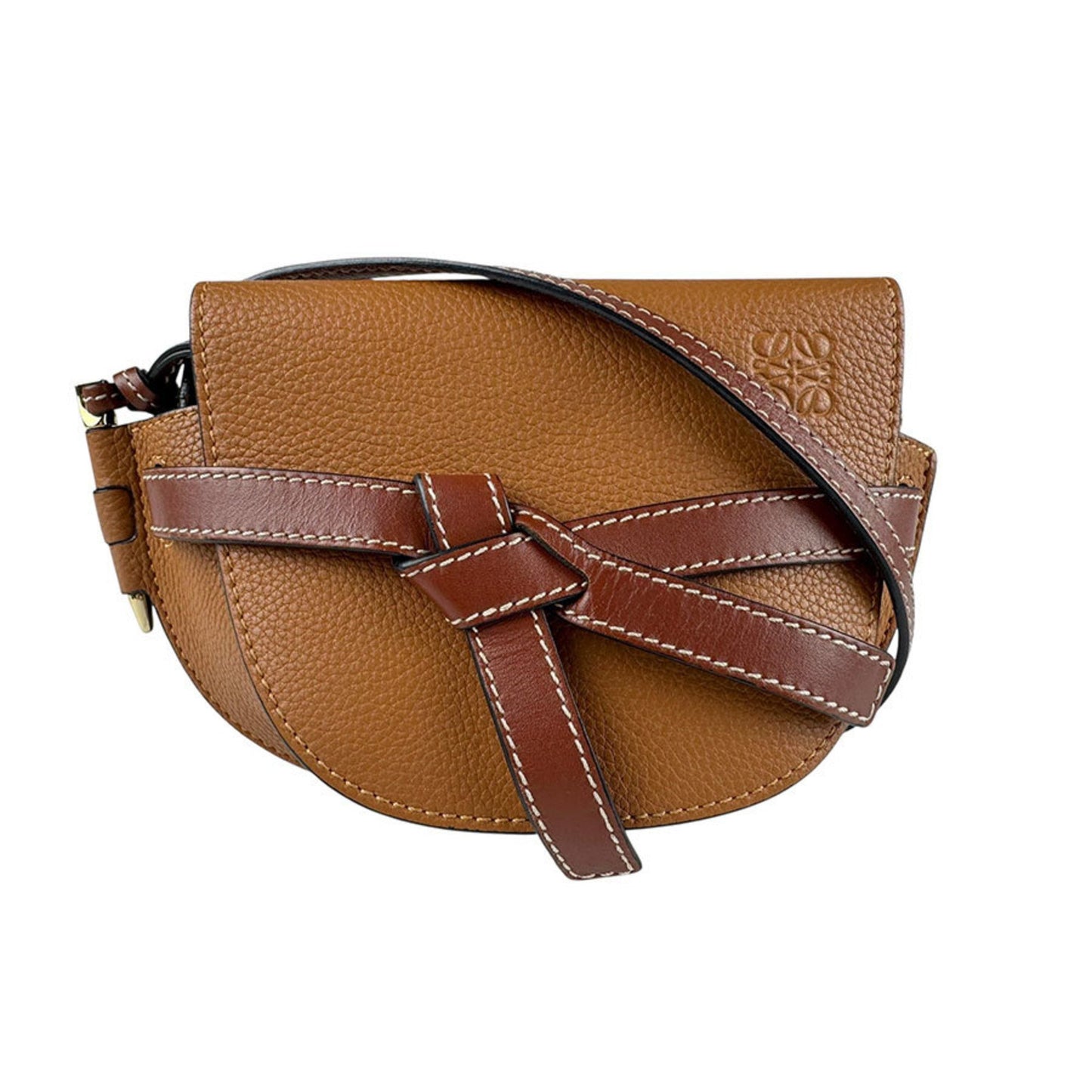Loewe Gate, Brown, Leather, clutch
