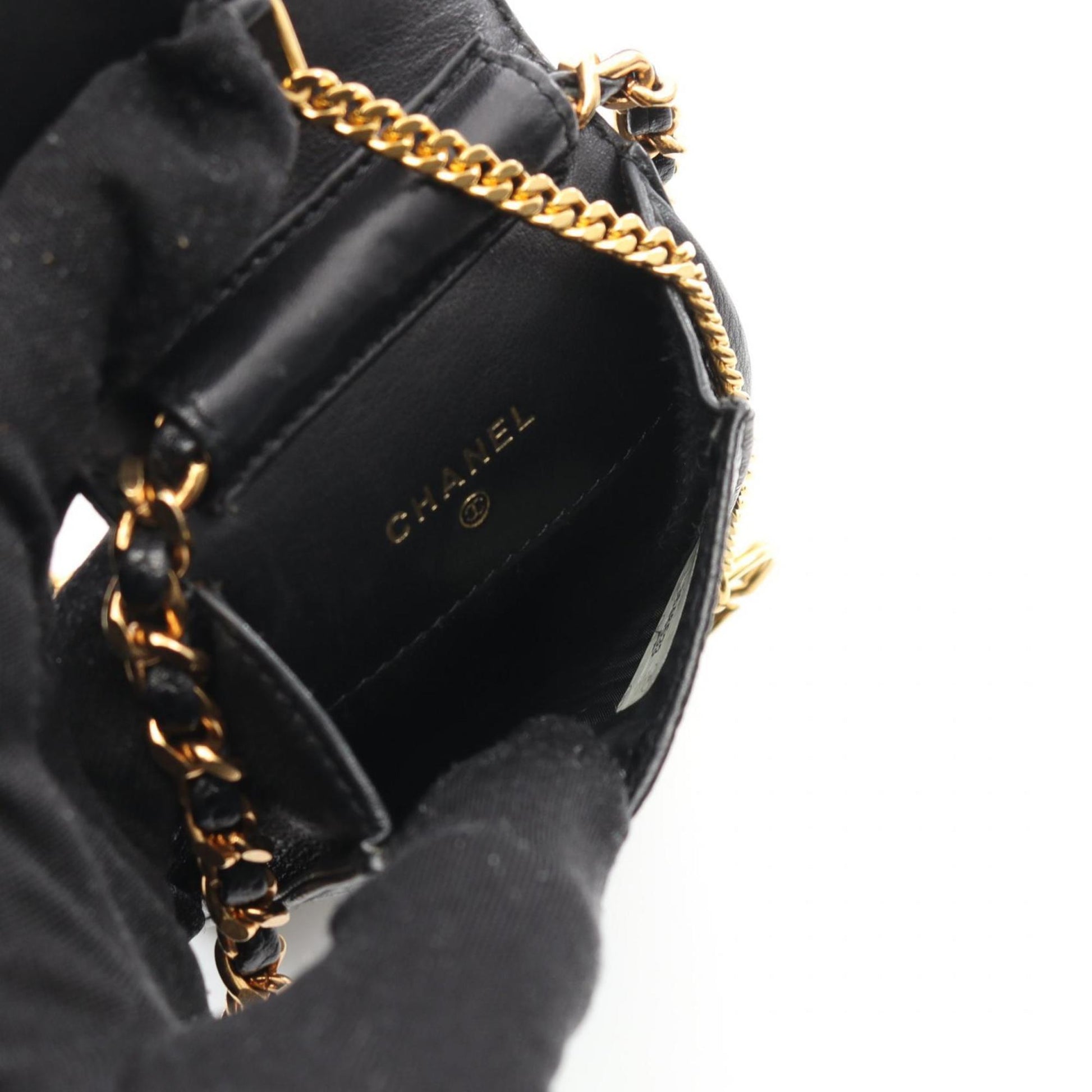 Chanel, Black, Leather, clutch