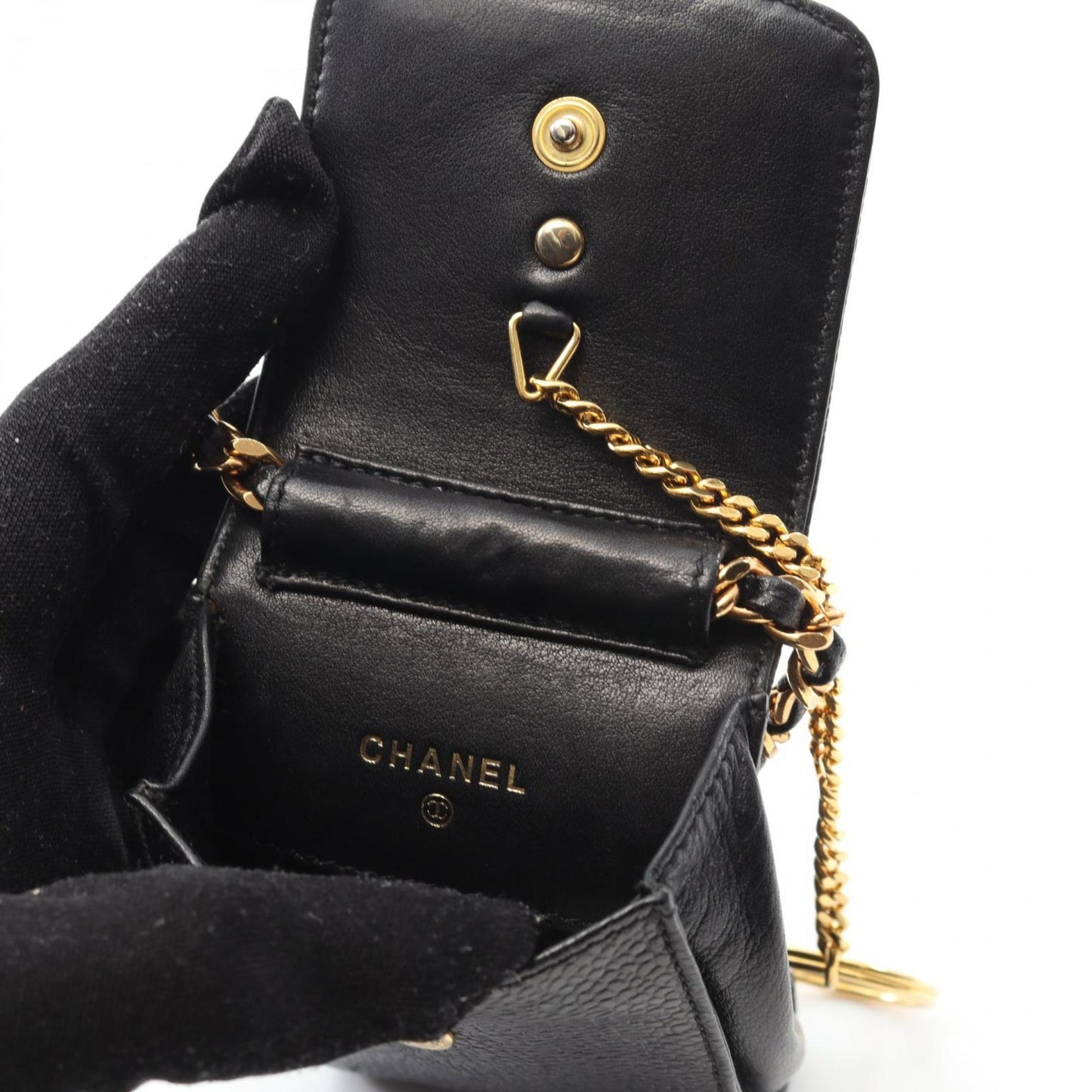Chanel, Black, Leather, clutch