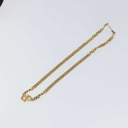 Christian Dior CD Pendant Metal and Crystals, Gold, Metal, Necklace