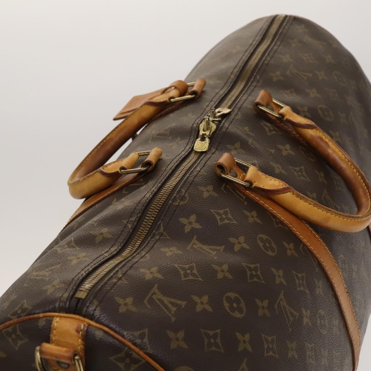Louis Vuitton Keepall Bandouliere 55, Black, Canvas, travel