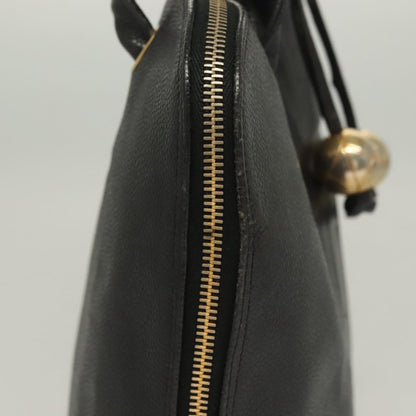 Chanel Coco Mark, Black, Leather, tote