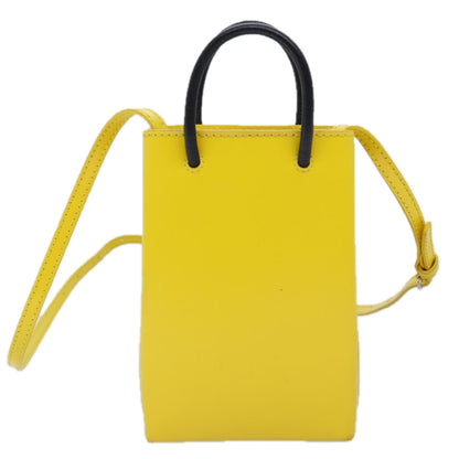 Balenciaga -, Yellow, Leather, handbag