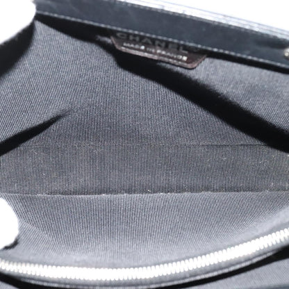 Chanel Chocolate bar, Black, Leather, handbag